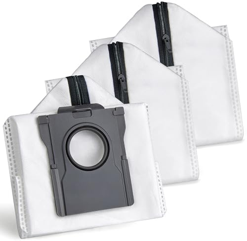 Reutilizables Bolsas Repuesto para Dreame X40 Ultra/X50 Ultra/L40 Ultra/L10s Ultra Gen2/L10s Pro Ultra/L20 Ultra/L50 Aspiradora, Accesorios Bolsas para Mova V50/P10/P50/E30 con cremallera (3 Piezas)