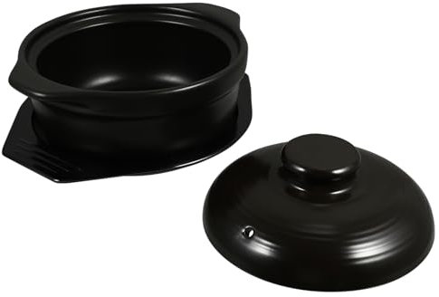 PRETYZOOM 1 Juego de Olla de Cerámica para Estofado Tapa de Cazuela de Cocina Cacerola para Alimentos para Hotel Familiar