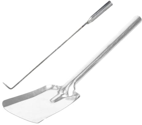 Amosfun Utensili per Spesso Include Paletta e Poker per Ed Resistente Calore e Uso Frequente Design Moderno