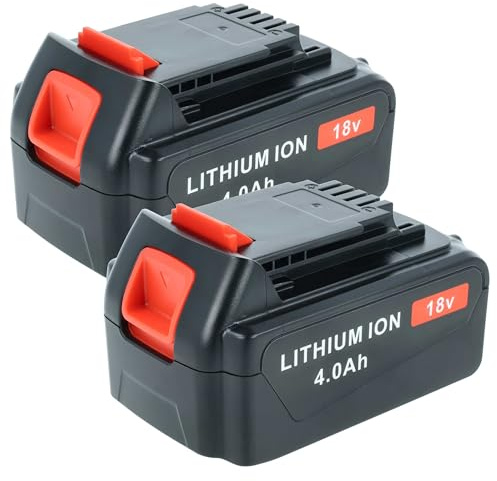 vhbw 2X Batterie Compatible avec Black & Decker GKC1820L, GKC1000L, GKC1825L20, GKC1817L, GKC1825LB Outil électrique (4000 mAh, Li-ION, 18 V)
