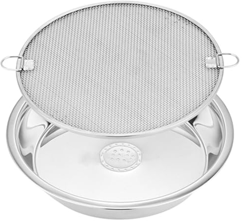 Gatuida Rejilla De Enfriamiento y Escurridor De Metal 304 Acero Inoxidable Tamaño Mediano Malla Fina Resistente Corrosión Para Cocina Doméstica y Drenaje De Frutas Verduras y Aceite
