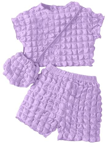 Conjunto Deportivo de 2 Piezas para niña Tops con Pantalones Cortos Conjuntos y Camisetas niñas Sueltos Trajes Ropa Moda Festiva bebé Informal Niños 1-6 Años