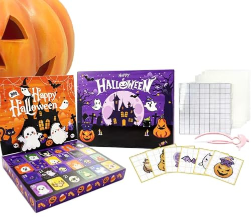 Halloween Perles à repasser Calendrier de compte à rebours 24 jours en forme de effrayants