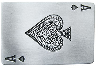 Schnalle123 Gürtelschnalle Poker As Karte 3D Optik für Wechselgürtel Gürtel Schnalle Buckle Modell 183