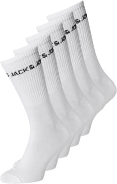 Calcetines JACK&JONES Hombre U Blanco 12179475 JACBASIC LOGO TENNIS SOCK 5 PACK NOOS