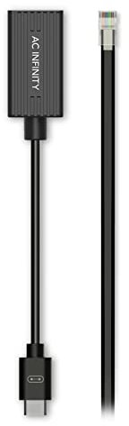 AC Infinity RJ11/12-zu-UIS Adapterkabel Typ-A – Adapter-Dongle inkl. Verlängerungskabel zum Anschluss von RJ11/RJ12 Grow Lights mit PWM- und 0–10 V Stromquellen-Dimmung an UIS Ports