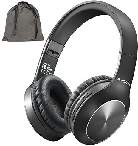 Rydohi Bluetooth Kopfhörer Over Ear, 68 Stunden Wiedergabezeit und 3 EQ Modi, kabellose Kopfhörer mit Mikrofon/Deep Bass, HiFi Stereo Headset für PC Home Travel Office