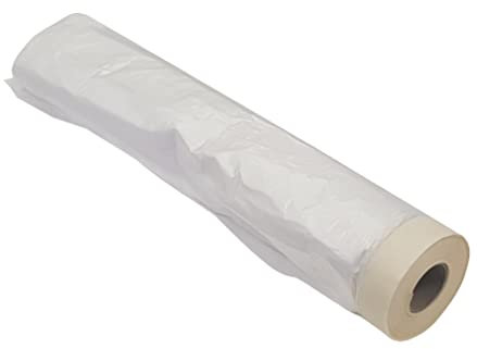 Nespoli Rouleau de plastique avec ruban adhésif, 120 cm x 20 m, résistant à 80°, idéal pour peindre, décorer, couvrir des meubles, traitement couronne, adapté pour l'automobile