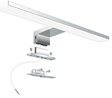 Azhien LED Lampada da Specchio 5W,Luce Specchio Bagno Bianco Neutro 4000K 500lm,Montaggio 3 in 1,Applique da Parete IP44 da 30cm per Specchio,Lampada Armadio,Luce per Trucco,230V,300mm