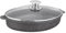 Kamberg – Cazuela para horno de 35 x 24 x 6,4 cm, revestimiento de piedra sin PFOA/PFAS, todo tipo de fuego, incluida inducción – 3 litros, negro