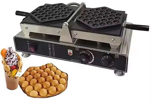 Good Homie Gaufrier À Bulles, Gaufrier Aux Œufs Antiadhésif Amélioré De 1500 W, avec 2 Poêles Réversibles, Doubles Poignées, pour Les Boulangeries, Les Snacks Et Les Bars Familiaux