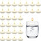 Flycppo 30 Pezzi Candele Galleggianti Bianche,Candele Bianche,Candele Decorative,Candele Piccole Rotonde per Cena,Matrimonio,Piscina,Spa,San Valentino,Natale,Valentino