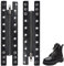 2 Piezas Insertos de cuero con cremallera para botas, 6 ojales con cremallera, sin atar, cordones para botas, zapatos, tenis, zapatos deportivos, adultos, hombres y mujeres, negro, 22 x 5.5cm