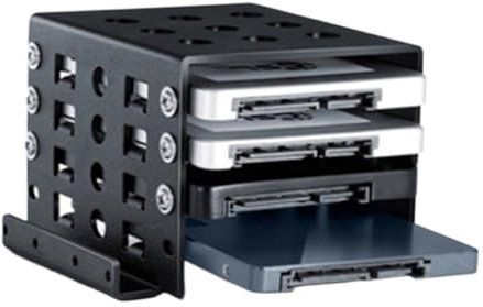 Sionhiuo Soporte para disco duro - Marco de montaje para discos duros de 6 cm a 9 cm - Marco adaptador apilable que absorbe los golpes para ampliar el almacenamiento para portátiles y