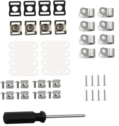 LIXSAZSE Kit di fibbie per casco da baseball, bottoni per mento, attrezzi indispensabili, dadi, viti, clip a R, occhielli e cacciavite, kit di riparazione per casco da football, facile sostituire,