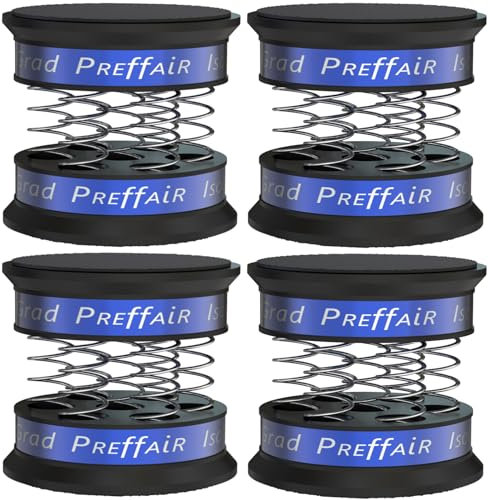 Preffair Audiophile Spring Turntable Isolation Feet Aluminum Adjustable Speaker Stand Floor Protector Mats Non-Slip Subwoofer Shock Absorber Spikes LP Vinyl Record Player Anti Vibration Base Pad