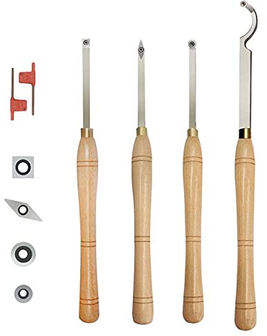 Scalpello Legno 4 Pezzi Set Di Scalpelli Per Legno Lame in Acciaio Utensili Per Tornitura in Legno Scalpello Per Tornio Scalpelli Per Lavorazione Del Legno