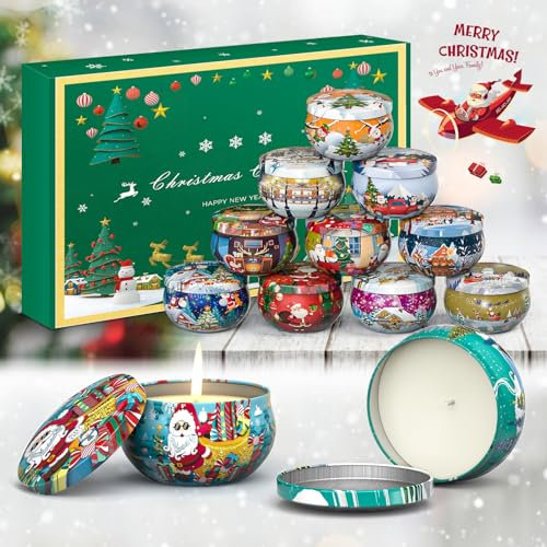 Primevolve Duftkerzen Geschenkset ,12 Stück 2.5 OZ Geburtstagsgeschenk für Frauen, Vanille, Geschenke für Freundin für Weihnachten, Sojawachs Aromatherapie Kerzen Duftkerze Set