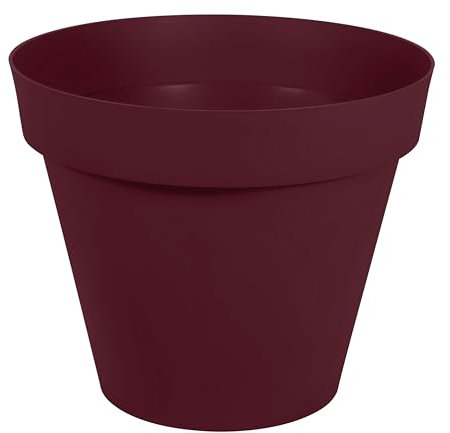 EDA - Pot de Fleur Rond Toscane Ø 80 cm - Volume 170 L - Ø 79 x H.66 cm - Rouge Bourgogne