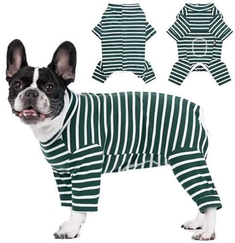 Axcimond Body per cani a maniche lunghe dopo l'op, per cani di piccola taglia media, castrazione, cane, cucciolo, pigiama dopo op, protezione contro le ferite, body chirurgico per cani