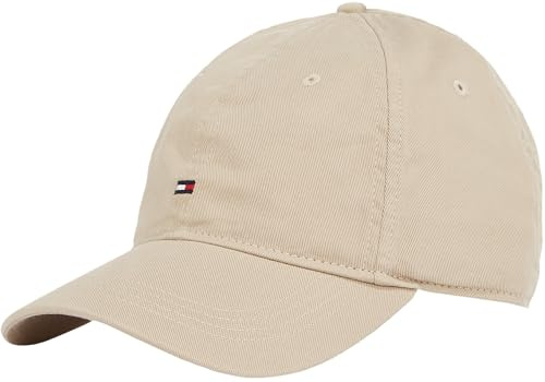 Tommy Hilfiger Men’s Flag 6 Panel Soft Cotton Cap, Beige (Sandalwood), One Size