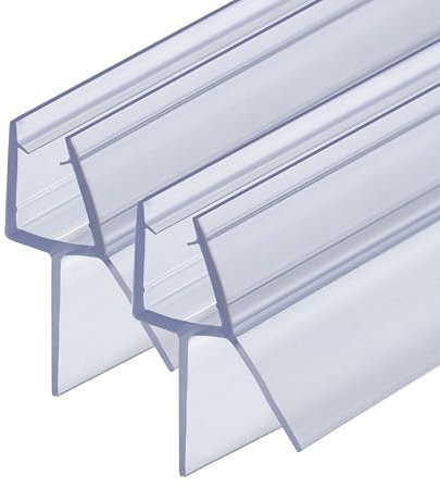 QOROCO Duschdichtung 2x 80cm für 4-6mm Glastüren, Ersatzdichtung Duschtür für alle Duschtüren, Dusche, Duschkabinen, Badewanne, Wasserabweisende Duschdichtungen, Einfache Installation