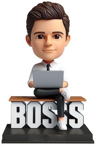 mydedor Individueller Wackelkopf, personalisierter Wackelkopf für den ganzen Kopf, handgefertigte Wackelköpfe für Boss-Mann-Dekoration oder einzigartige Geschenke für Erwachsene