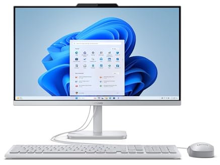 Lenovo IdeaCentre A100 All-in-One Desktop PC | 24 inch Full HD | Intel N100 | 16GB RAM | 512GB SSD | Windows 11 Home | Gloud Grey | Wireless EOS Keyboard and Mouse