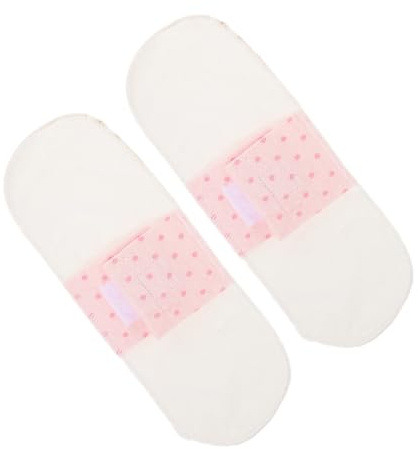 BCOATH Lot de 2 Serviettes Hygiéniques Réutilisables en Tissu Blanc, Douces, Respirantes et Portables pour Femmes Enceintes Protection Extra