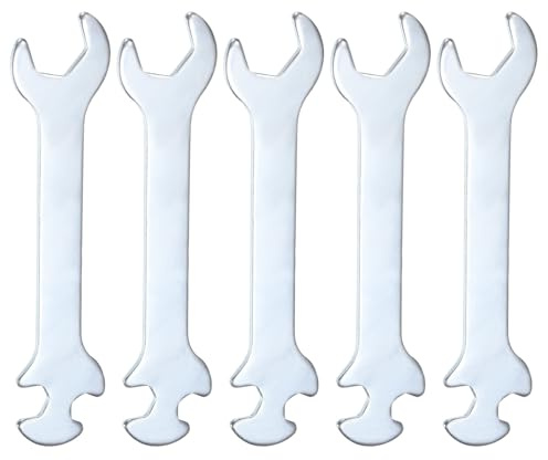sourcing map 5pcs Double Open End Thin Wrench 7/8mm x 14mm Metric Super Thin Small Flat Head Wrench Galvanizing Open Ended Spanner for Automotive Repair Furniture Assembly
