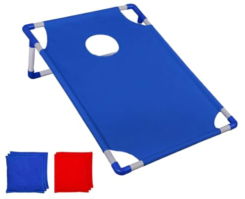 Juego de sacos, juego de tablas de cornhole ligeras, juguetes que ahorran espacio con bolsa de almacenamiento para interior y exterior, jardín, camping, cumpleaños