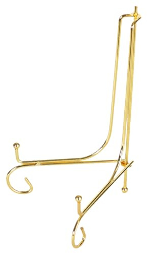 GRIRIW Supporto Espositore in Ferro Dorato Portatile e Resistente Design Moderno ed Elegante per Piatti e Orologi per Decorazioni e Ambienti Domestici