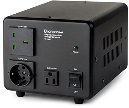 Bronson++ TI 2000 - Transformateur 110 Volts Convertisseur USA Toroïdal 2000 Watts - Entrée/Sortie 220V/110V Réversible Bronson 2000W