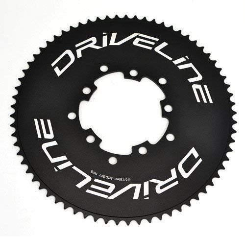 Driveline 69T AL7075 Rennrad Fahrrad TT Kettenblatt 69T, BCD 110/130mm, schwarz, ST1408