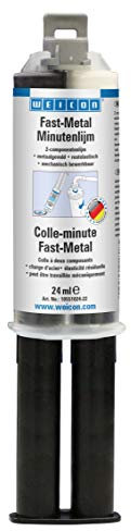 WEICON Colle-minute Fast-Metal 24 ml/Résine époxy deux composants liquide métal
