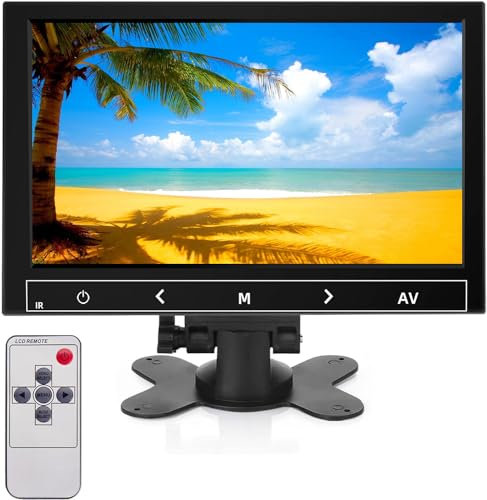AISHICHEN Mini Monitor, Raspberry Pi Display 7 Zoll, Portable Monitor 1024 x 600 HDMI Monitor mit VGA/HDMI-Unter stützung Touch Taste für Büro/Hausgebrauch/Computer, TV-Boxen, DVRs, Spielegeräte