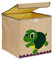 Relaxdays Aufbewahrungsbox, Schildkröte, Stoffbox für Kinder, faltbar, HBT: 33 x 33 x 33 cm, Spielzeugbox, beige/grün