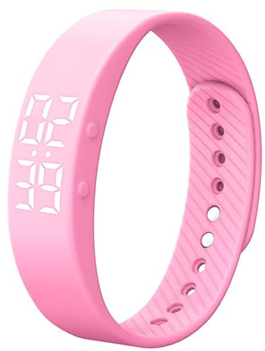findtime Fitnessuhr für Damen und Herren, Schrittzähler, Kalorienzähler, Entfernung, Teenager, Uhr, Alarm, digitaler Fitness-Tracker