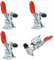 Wjelet 4PCS Toggle Clamps for Woodwork GH-201, 60Lbs Quick Release Welding Clamps, Red Anti-Slip Toggle Clamps for Woodwork, Sash Clamps,and Woodworking Projects