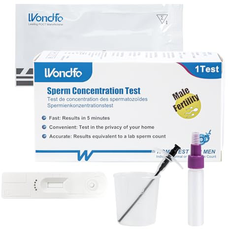 Wondfo Male Fertility Test Kit Sperm Count Testing Sperm Test Kit 2 Pack at Home Privacy