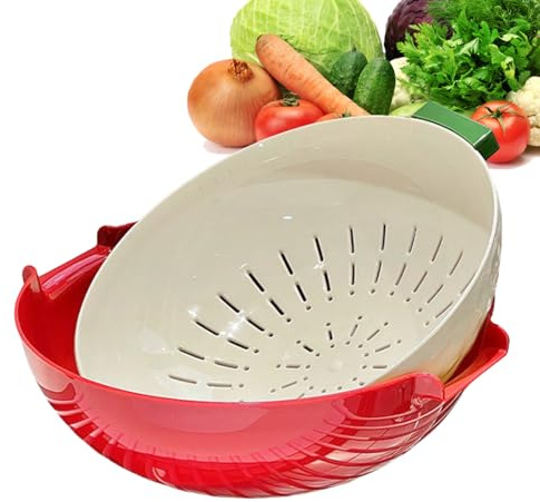 Scodella per Lavare Frutta - Colino Scolatore per Verdure e Frutta - Utensili per Scolare e Pulizia, da Cucina per Frutti di Bosco, Pasta, Verdura, Picnic, Campeggio, Casa, Appartamento
