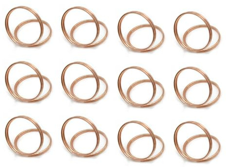 Qiantull 100 stycken visitkortsställ bordskortshållare platskort hållare fotohållare bröllop bordsnummerhållare metall korthållare för bordskort menykort foton roséguld – cirkel