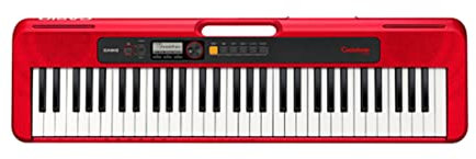 Casio Casiotone CT-S200RD Keyboard mit 61 Standardtasten, 400 Sounds & 77 Begleitrhythmen, rot