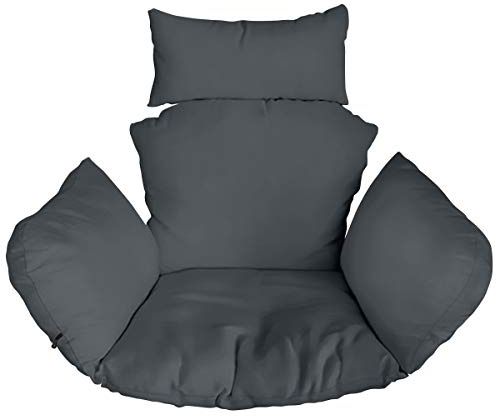 Ferocity Suspendu Hamac Imperméable Siège de Chaise Rembourrage pour Patio Jardin, Balançoire Panier Coussin de Siege, Graphite [114]