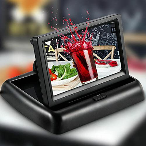 Riloer Trådlös backkamera kit, 4,3 tum TFT HD LCD-skärm + vattentät backkamera för de flesta bilar 12V-24V, mörkerseende, 170° vidvinkel