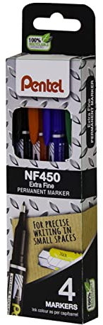 Pentel Extra Fine Permanent Marker 4pc Wallet Assorted