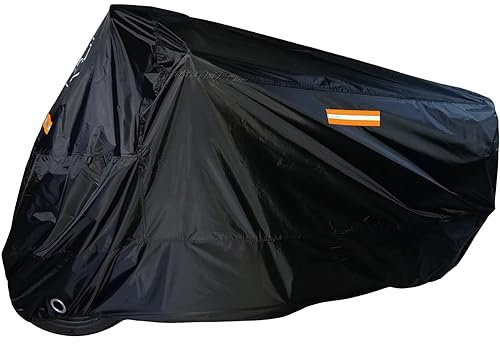PMK Grupo - Housse Protection pour Moto imperméable 190T | Couverture Universelle résistant aux poussière Pluie Vent Soleil - Bâche avec Trou antivol | 245 cm Taille L