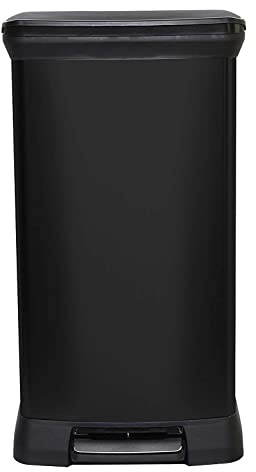 CURVER Kitchen Bin, Plastic, Black, 39 x 29 x 72 cm