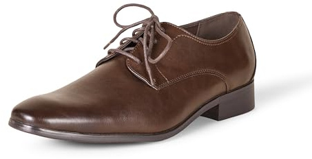 Amazon Essentials Men's Lace Up Formal Derby Shoes, Dark Brown, 11 UK