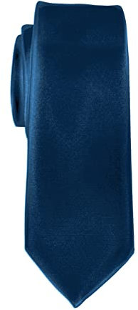 Remo Sartori - Damen-Krawatte, schmal, aus einfarbigem Samt, Breite 5,5 cm, Made in Italy, blau, Einheitsgröße